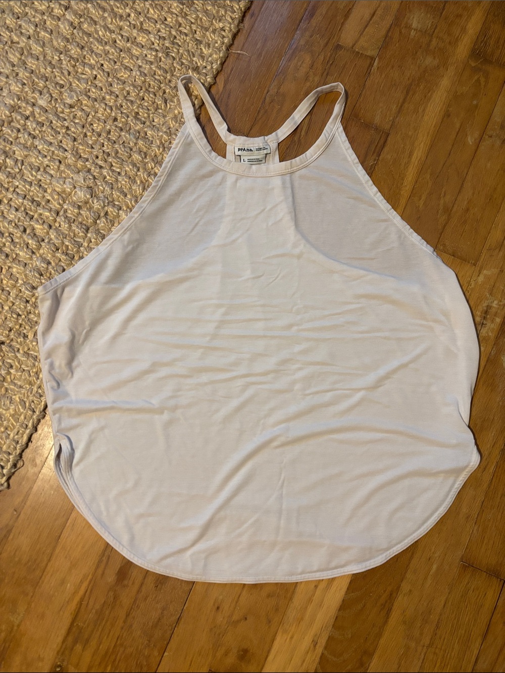 Prana White Racerback Yoga Tank